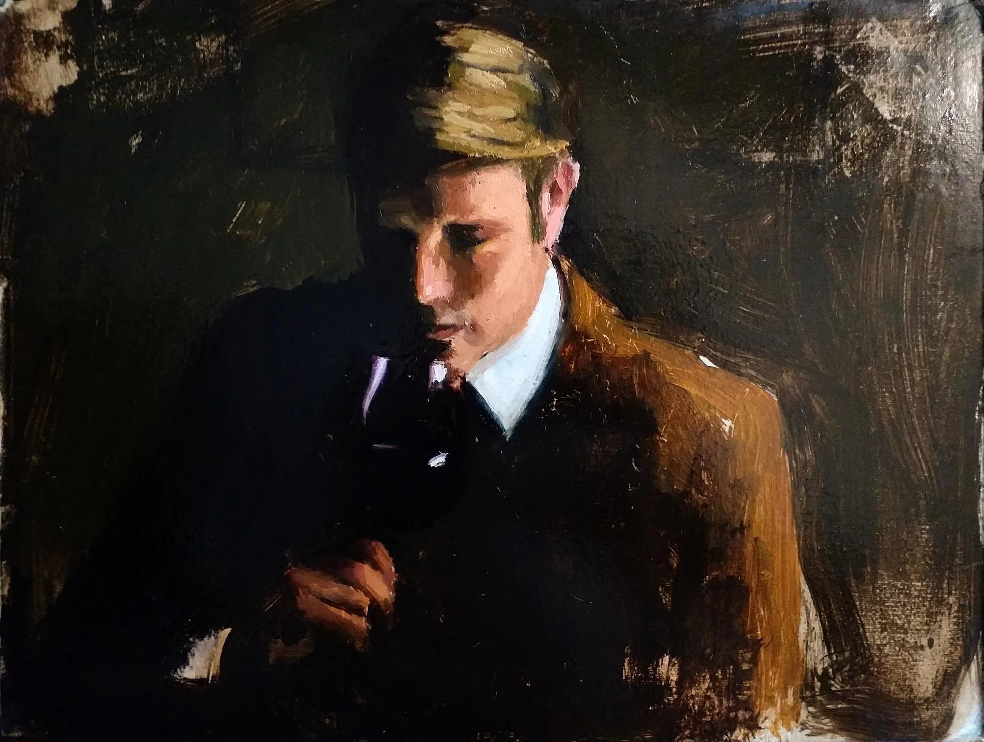 An original work by Guido Mauas revealed beyond the connecting corridor.