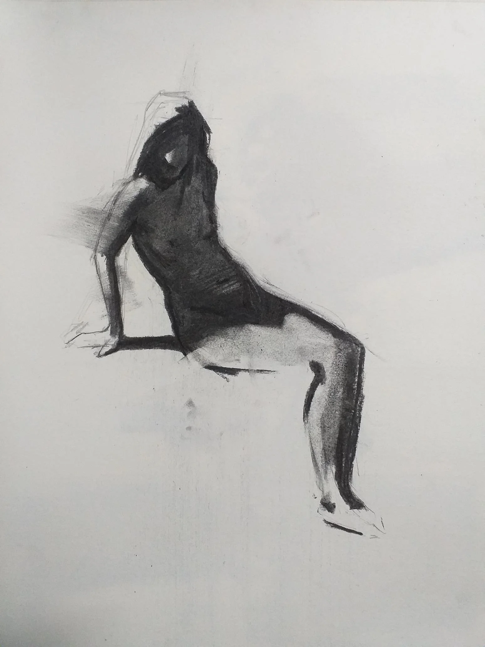 A portrait-format work by Guido Mauas installed along the south side of the corridor.